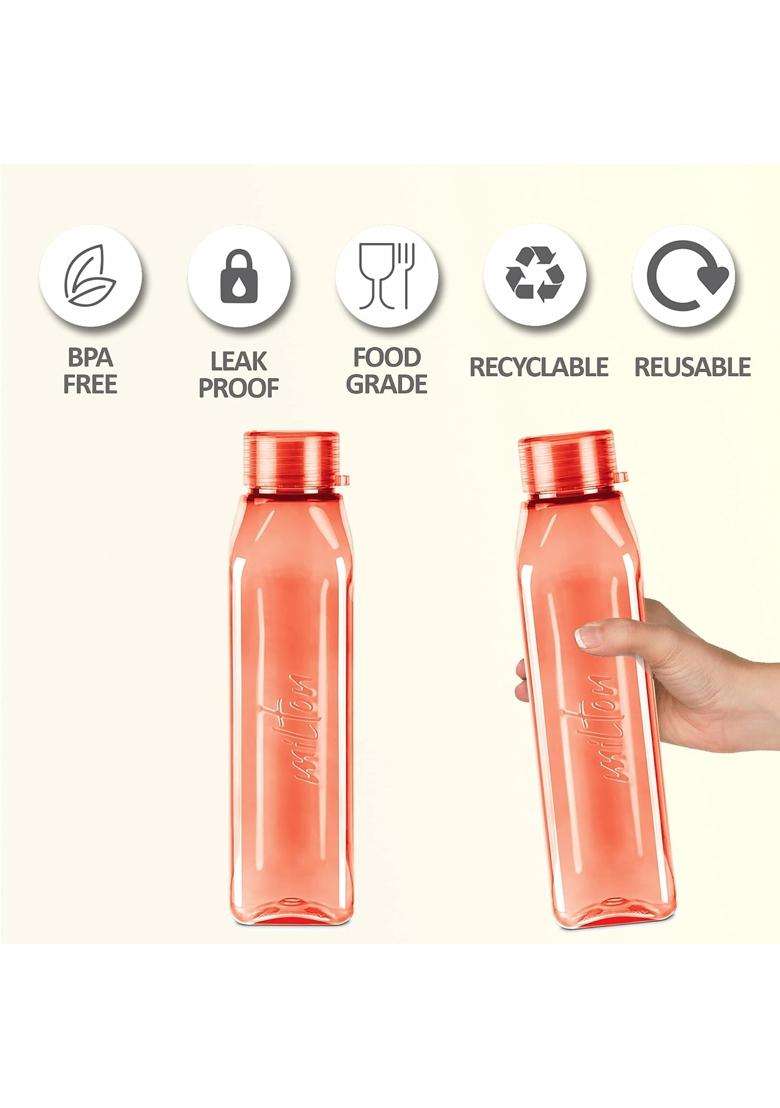 MILTON Prime Water Bottles | 1 L | 1.1 Qt | Pack of 2 | BPA Free | Leak Proof - Indya