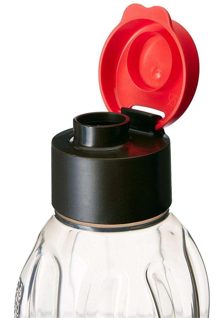 SIGNORA WARE SignoraWare Fliptop BPA Free Plastic Aqua Water Bottle Set | 1 L | 1.1 Qt | 3-Piece Set | Leak Proof - Indya