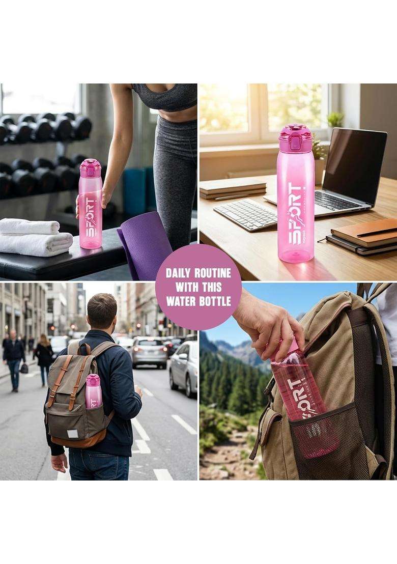 Nayasa Turbine BPA Free Plastic Water Bottle | 1000 ml | 33.8 fl oz | Leak Proof - Indya