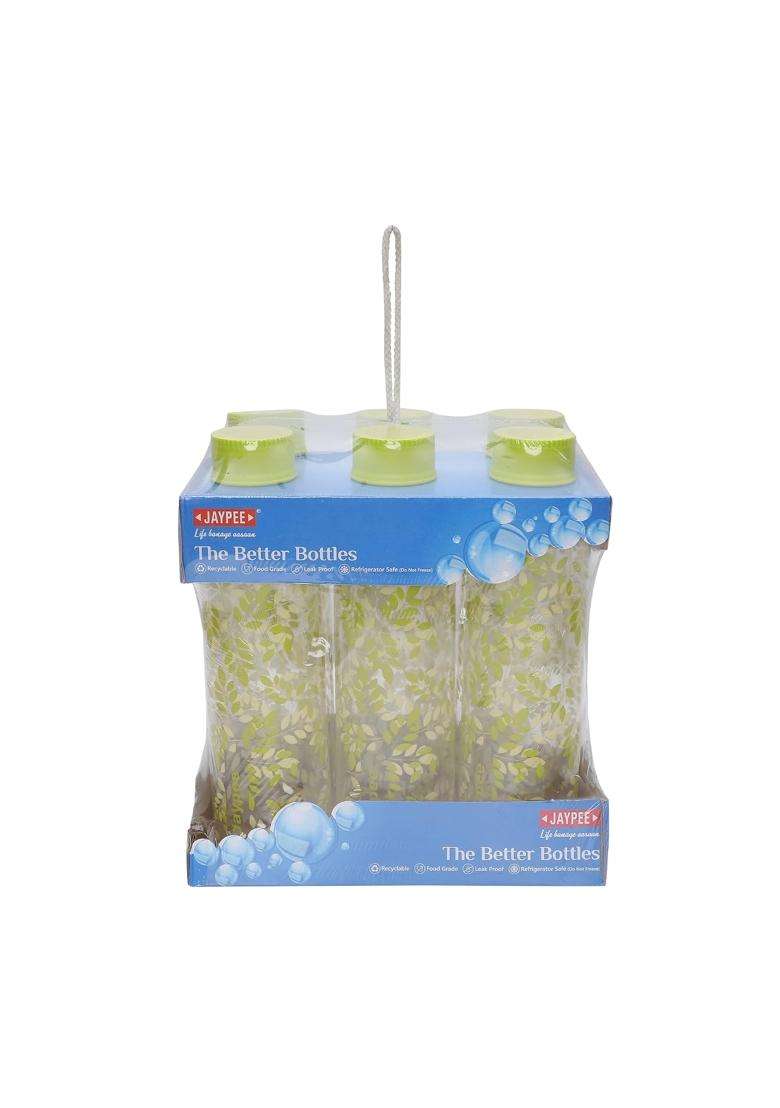 JAYPEE Fridge Water Bottle | 1000 ml | 33.8 fl oz | 6-Piece Set | Leak Proof - Indya