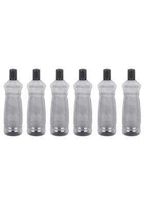 PEARLPET Apple BPA-Free Plastic Water Bottle Set | 1000 ml | 33.8 fl oz | Pack of 6 | Leak Proof