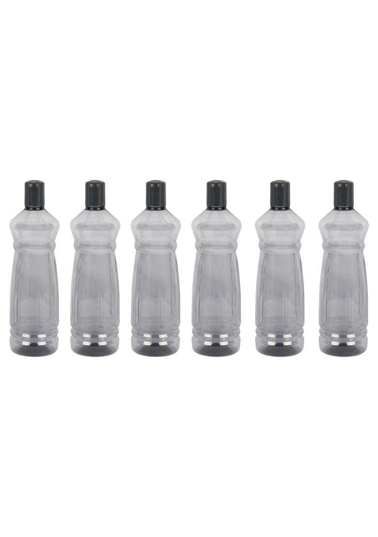 PEARLPET Apple BPA-Free Plastic Water Bottle Set | 1000 ml | 33.8 fl oz | Pack of 6 | Leak Proof - Indya