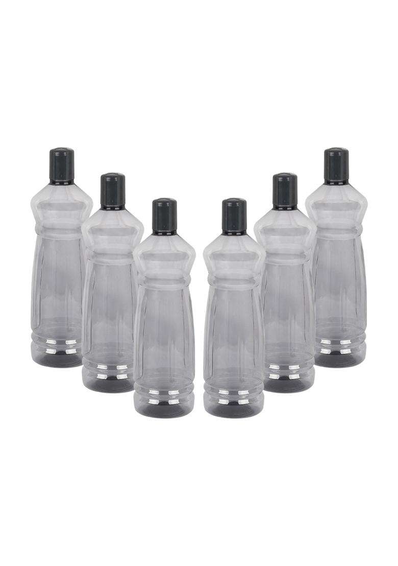 PEARLPET Apple BPA-Free Plastic Water Bottle Set | 1000 ml | 33.8 fl oz | Pack of 6 | Leak Proof - Indya