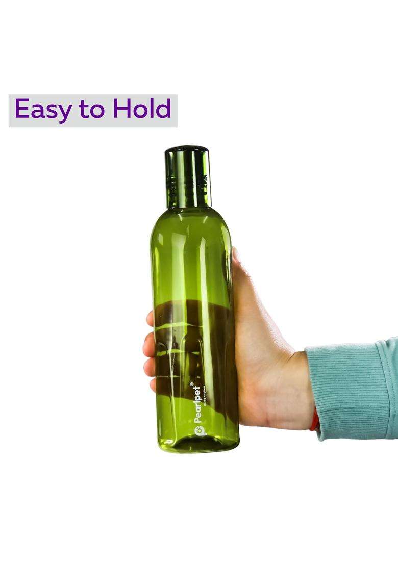 PEARLPET Trion- BPA-free Plastic Water Bottle Pcs | 500 ml | 16.9 fl oz | 6-Piece Set - Indya
