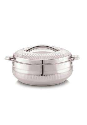 CELLO Aroma 2000 Insulated Stainless Steel Casserole Hot Pot Box for Daily Use Silver | 2000 ml | 67.6 fl oz | Food Safe