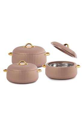 CELLO Aurum Insulated Casserole Hot Pot Box Pcs | 1000 ml | 33.8 fl oz | 3-Piece Set