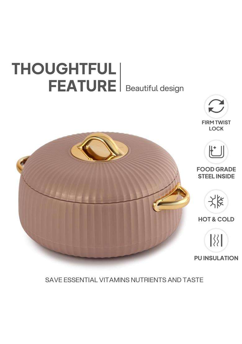 CELLO Aurum Insulated Casserole Hot Pot Box Pcs | 1000 ml | 33.8 fl oz | 3-Piece Set - Indya