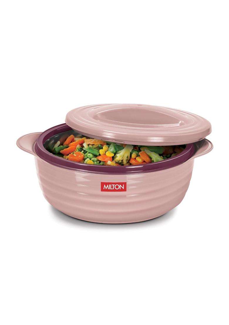 MILTON Aspire Jr. Serving Casserole Double Walled Inner Stainless Steel | 350 ml | 11.8 fl oz | 3-Piece Set | Insulated - Indya