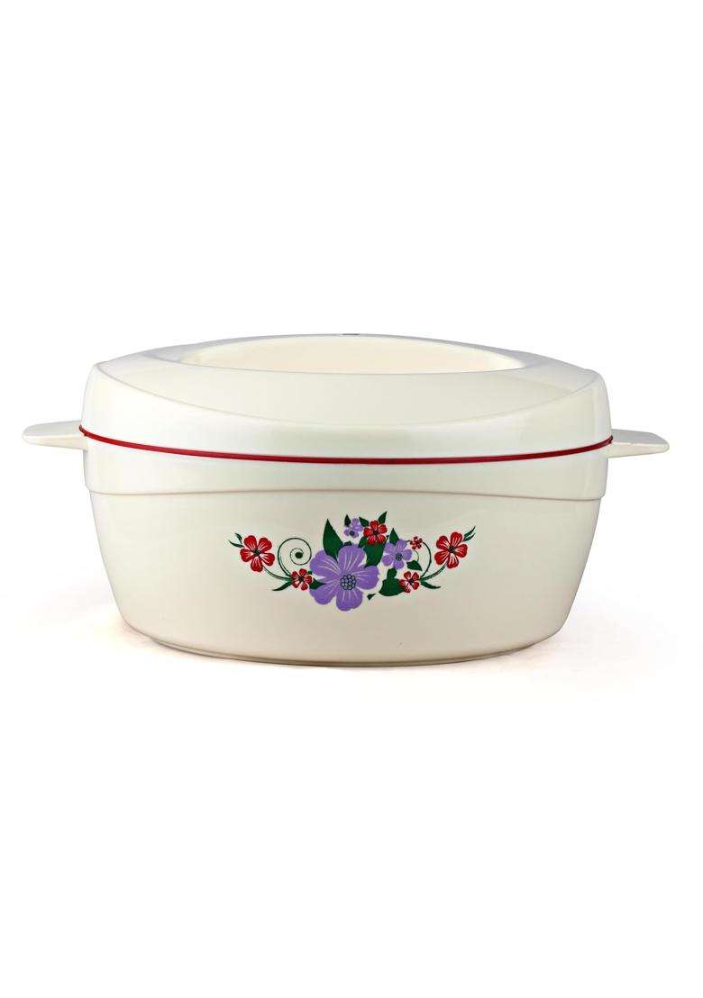 CELLO Roti Plus Insulated Casserole Hot Pot Box Case with Lid Red | 2500 ml | 84.5 fl oz | BPA Free - Indya