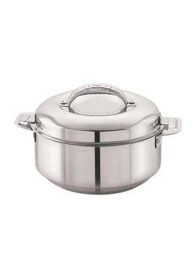 CELLO Maxima Insulated Casserole Hot Pot for Kitchen Silver | 2000 ml | 67.6 fl oz