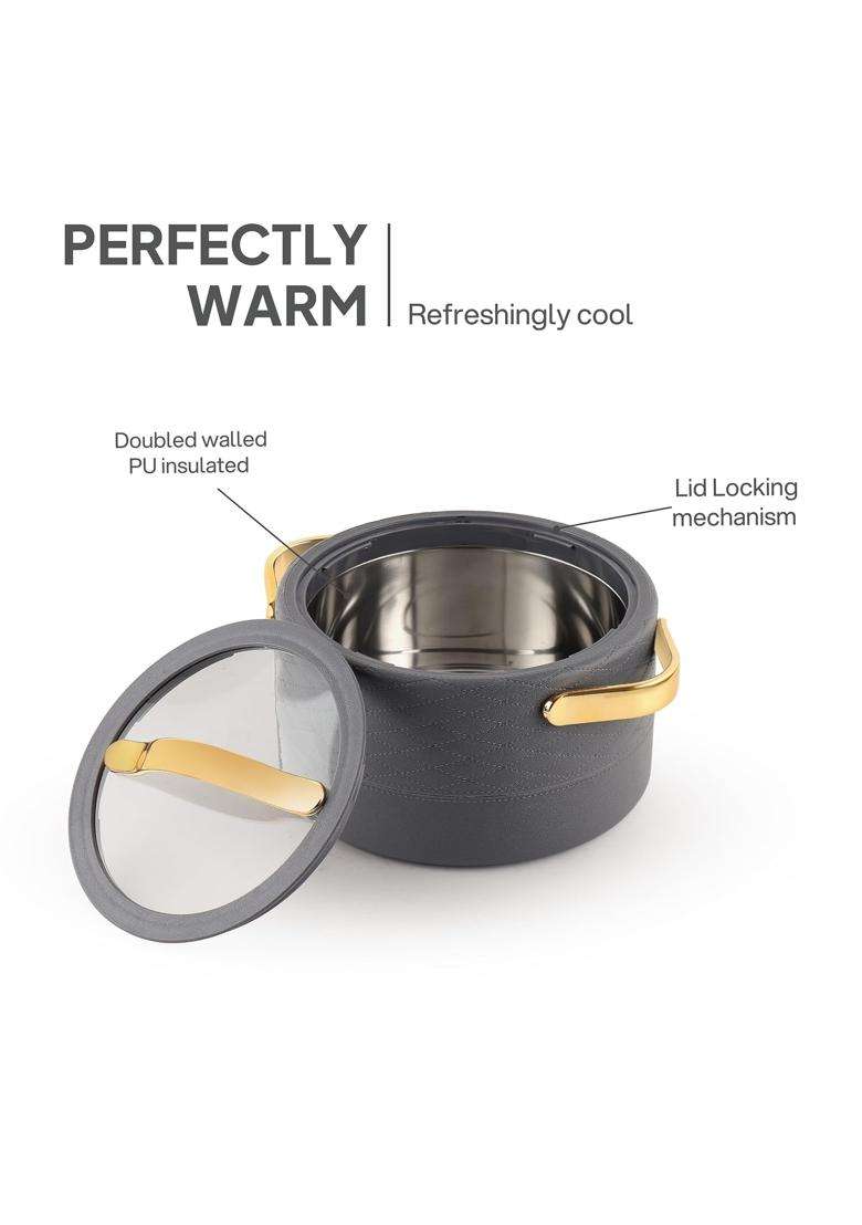 CELLO Velvetto Deluxe 2500 Insulated Casserole Hot Box for Kitchen | 2500 ml | 84.5 fl oz - Indya
