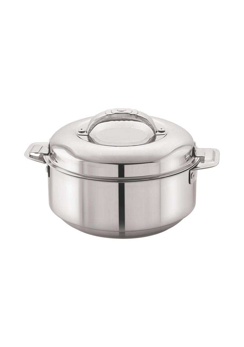 CELLO Maxima Insulated Casserole Hot Pot for Kitchen Silver | 5000 ml | 169.1 fl oz - Indya