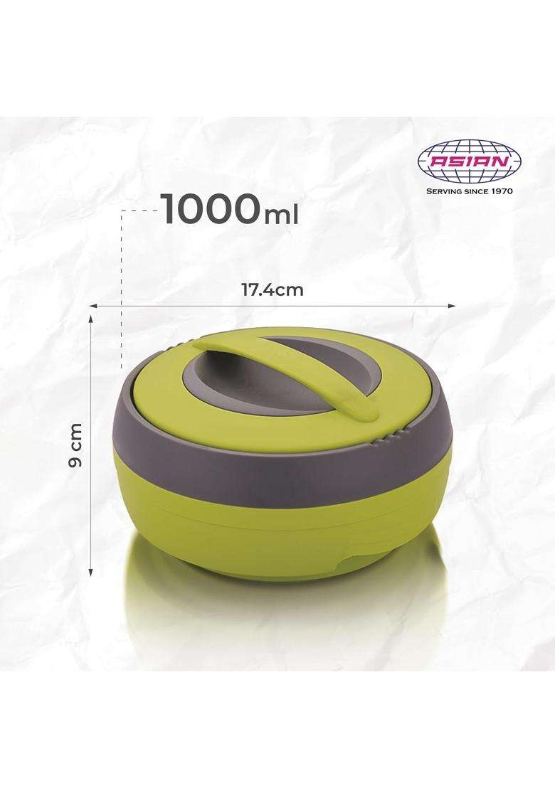 ASIAN Cosmos Inner Steel Casserole | 1000 ml | 33.8 fl oz | BPA Free | Insulated | Food Safe - Indya