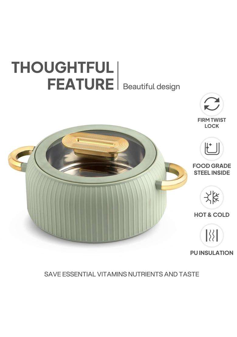 CELLO Castella Deluxe 1000 Insulated Steel Casserole Hot Box for Kitchen | 1000 ml | 33.8 fl oz - Indya