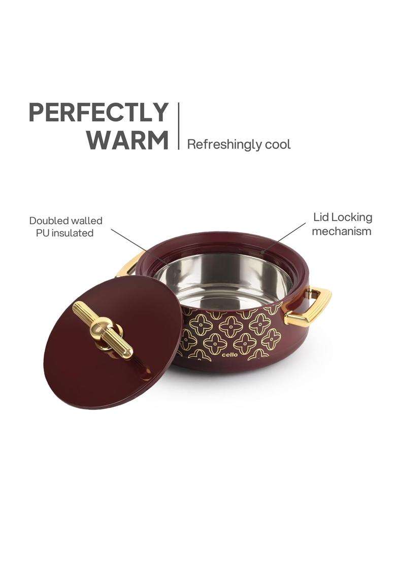CELLO Jewel NX Insulated Serving Casserole Hot Pot Case for Daily Use | 1500 ml | 50.7 fl oz - Indya