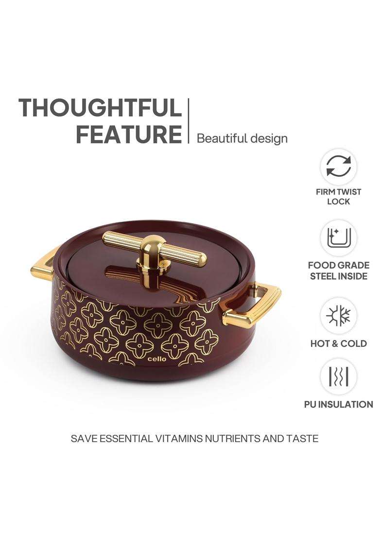 CELLO Jewel NX Insulated Serving Casserole Hot Pot Case for Daily Use | 1500 ml | 50.7 fl oz - Indya