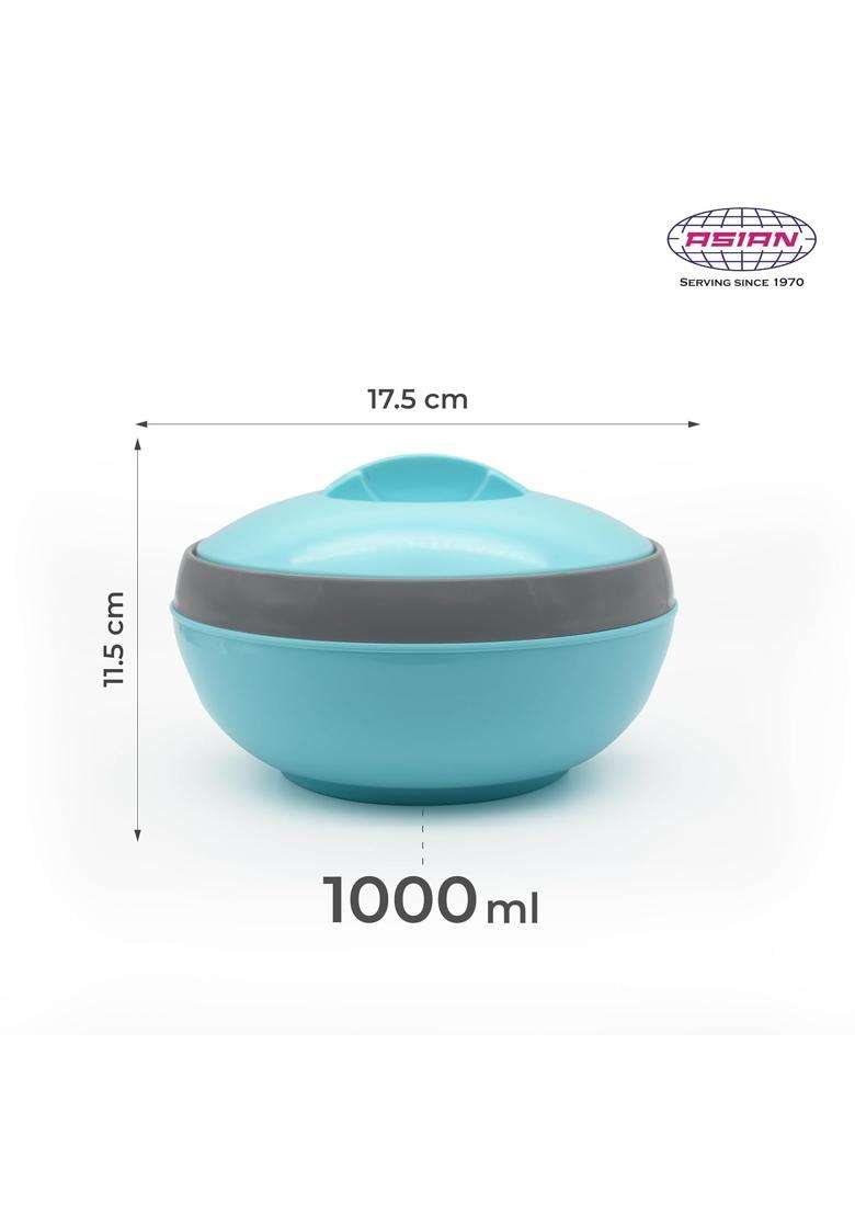 ASIAN Venus Inner Steel Casserole | 1000 ml | 33.8 fl oz | BPA Free | Insulated | Food Safe - Indya