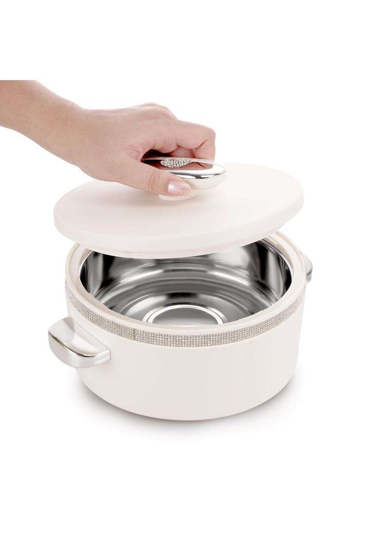 Nayasa Sapphire Insulated Inner Steel Casserole | 1500 ml | 50.7 fl oz | BPA Free | Food Safe - Indya