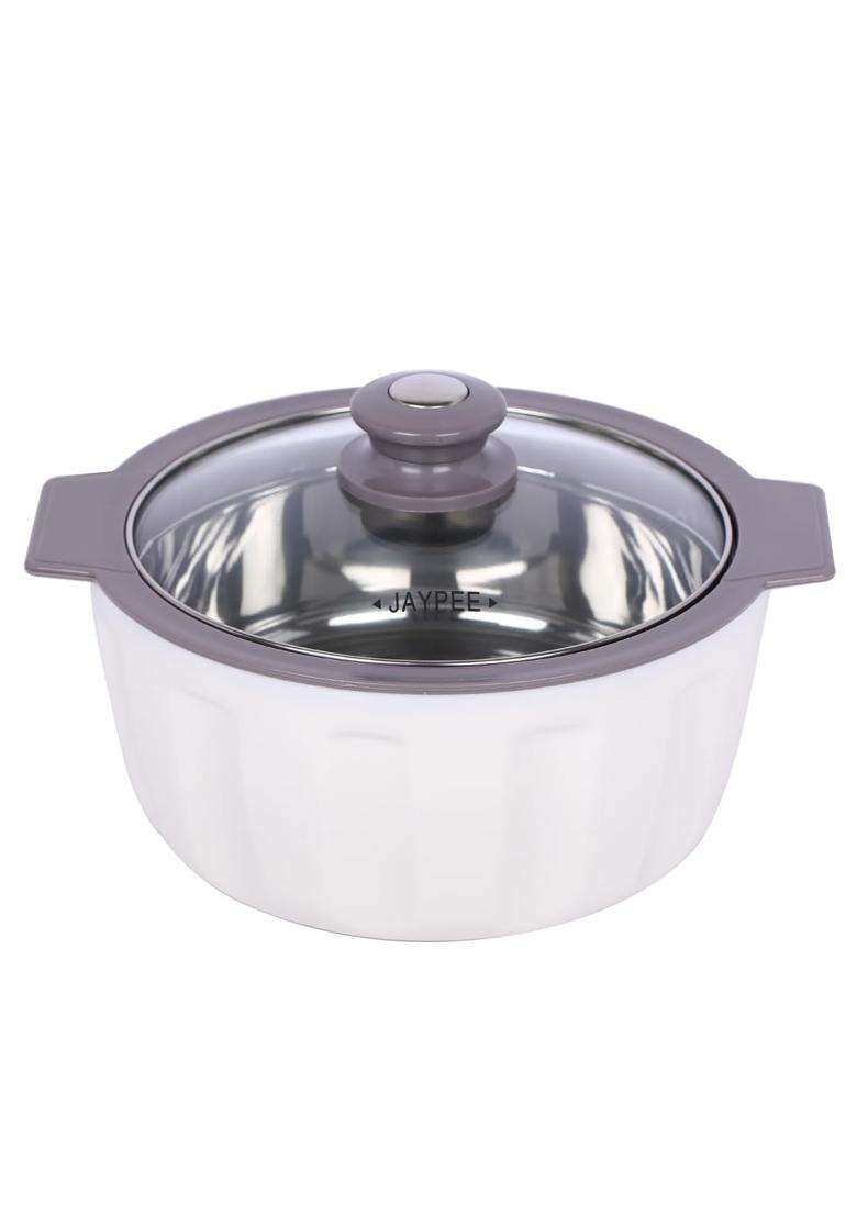 JAYPEE Glamerole Inner Stainless Steel Serving Casserole | 1500 ml | 50.7 fl oz | Insulated | Food Safe - Indya