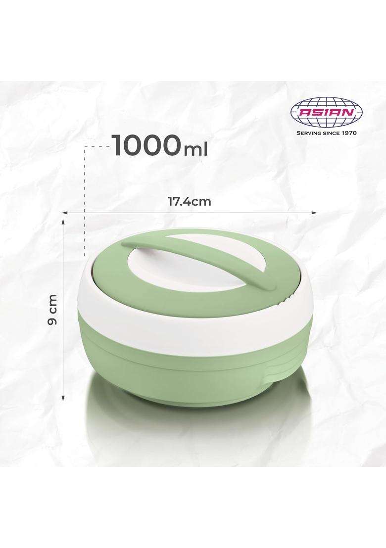 ASIAN Plastic Plastowares Cosmos Casserole | 1000 ml | 33.8 fl oz | BPA Free | Food Safe - Indya