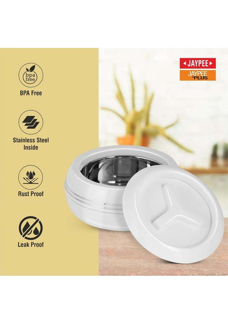 JAYPEE Palazio 1200 Inner Stainless Steel Casserole Pu Insulated Lockable Lid Food | 1200 ml | 40.6 fl oz | Food Safe | Rust Resistant - Indya