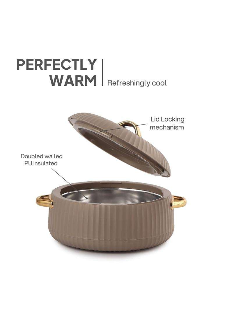 CELLO Aurum Insulated Casserole Hot Pot Box Pcs | 1000 ml | 33.8 fl oz | 3-Piece Set - Indya