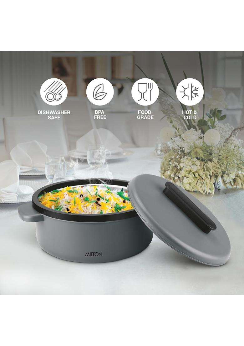 MILTON Micronova Jr. Gift Set Inner Stainless Steel Casserole | 380 ml | 12.8 fl oz | 3-Piece Set | Dishwasher Safe | BPA Free | Microwave Safe | Food Safe - Indya