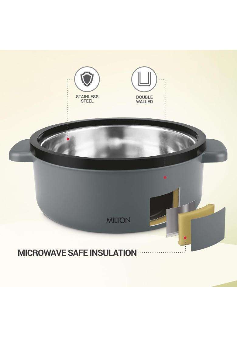 MILTON Micronova Jr. Gift Set Inner Stainless Steel Casserole | 380 ml | 12.8 fl oz | 3-Piece Set | Dishwasher Safe | BPA Free | Microwave Safe | Food Safe - Indya
