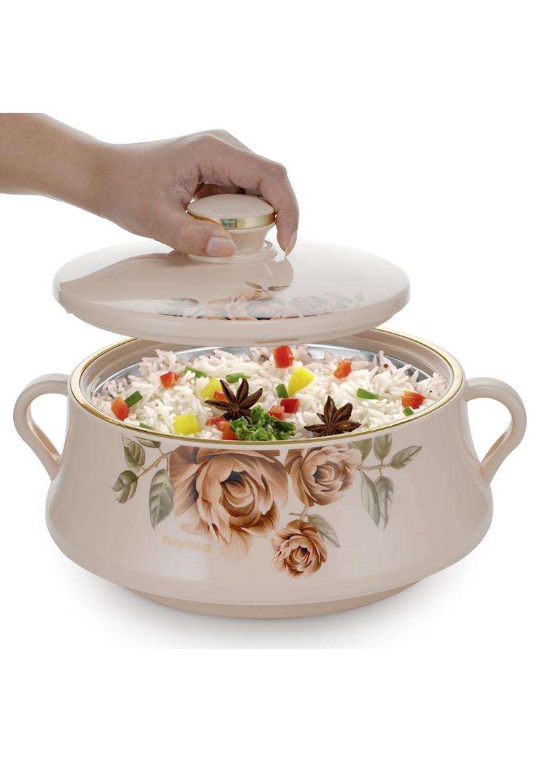 Nayasa Lorenzo Insulated Inner Stainless Steel Casserole | 500 ml | 16.9 fl oz | 3-Piece Set - Indya