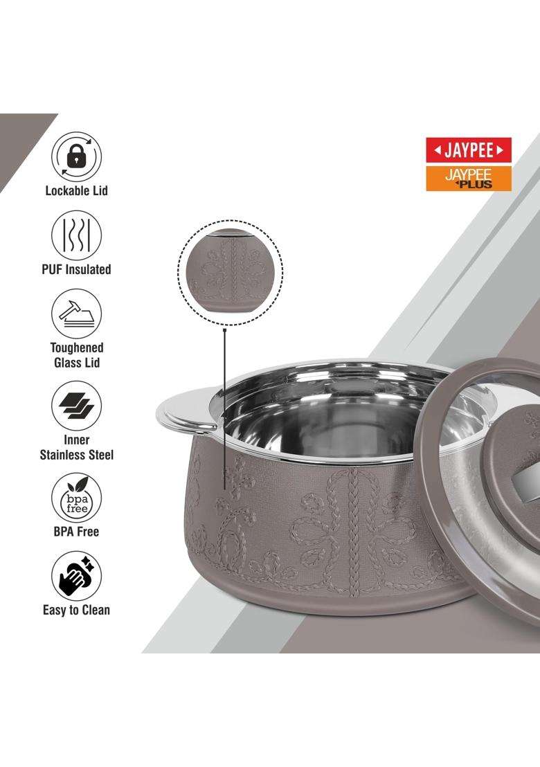 Jaypee Plus Jaypee Fabrene Serving Set Casserole PUF Insulated | 2000 ml | 67.6 fl oz | 3-Piece Set - Indya