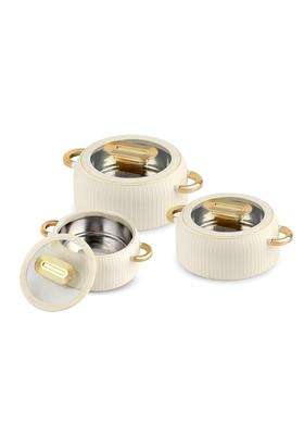 CELLO Castella Deluxe Insulated Steel Casserole Case Pcs | 1000 ml | 33.8 fl oz | 3-Piece Set