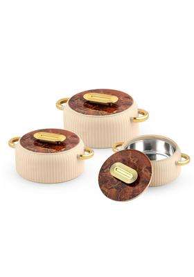 CELLO Castella Insulated Steel Casserole Pcs | 1000 ml | 33.8 fl oz | 3-Piece Set