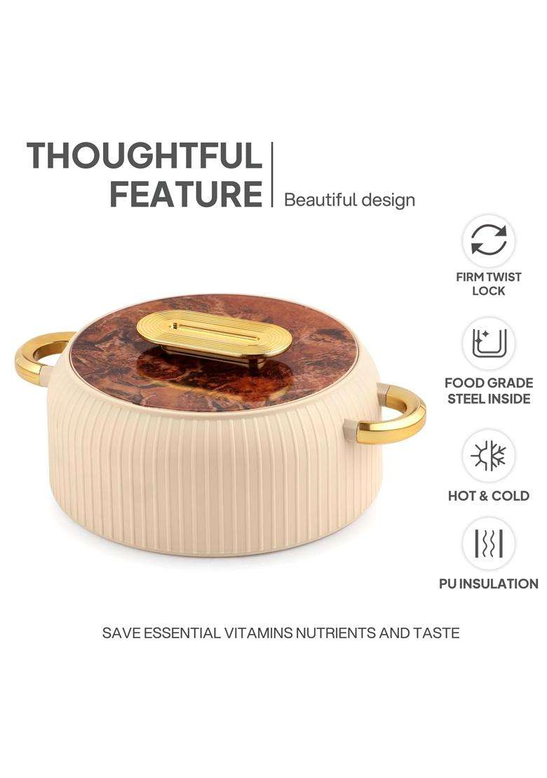 CELLO Castella Insulated Steel Casserole Pcs | 1000 ml | 33.8 fl oz | 3-Piece Set - Indya