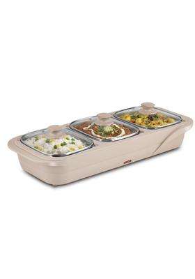Jaypee Plus E-3 Bowl Electrical Serving Casserole Chafing Dish | 1000 ml | 33.8 fl oz