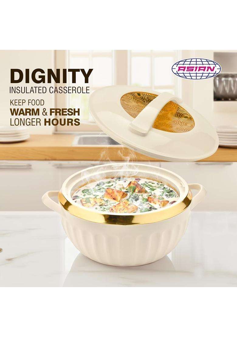 ASIAN Plastowares Dignity Casserole | 1600 ml | 54.1 fl oz | Insulated - Indya