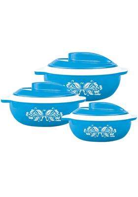 CELLO Hot Serve Insulated Inner Steel Casserole | 500 ml | 16.9 fl oz | 3-Piece Set | With Lid