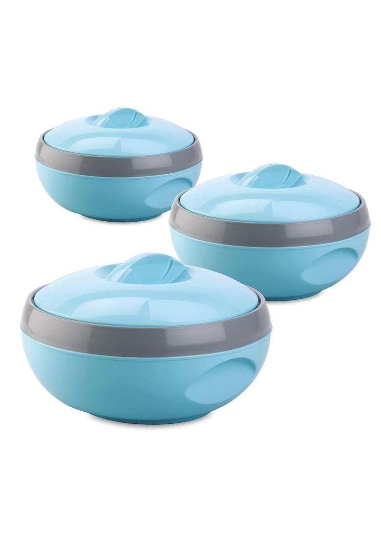 ASIAN Inner Steel Casserole | 600 ml | 20.3 fl oz | 3-Piece Set | BPA Free | Insulated | Food Safe - Indya