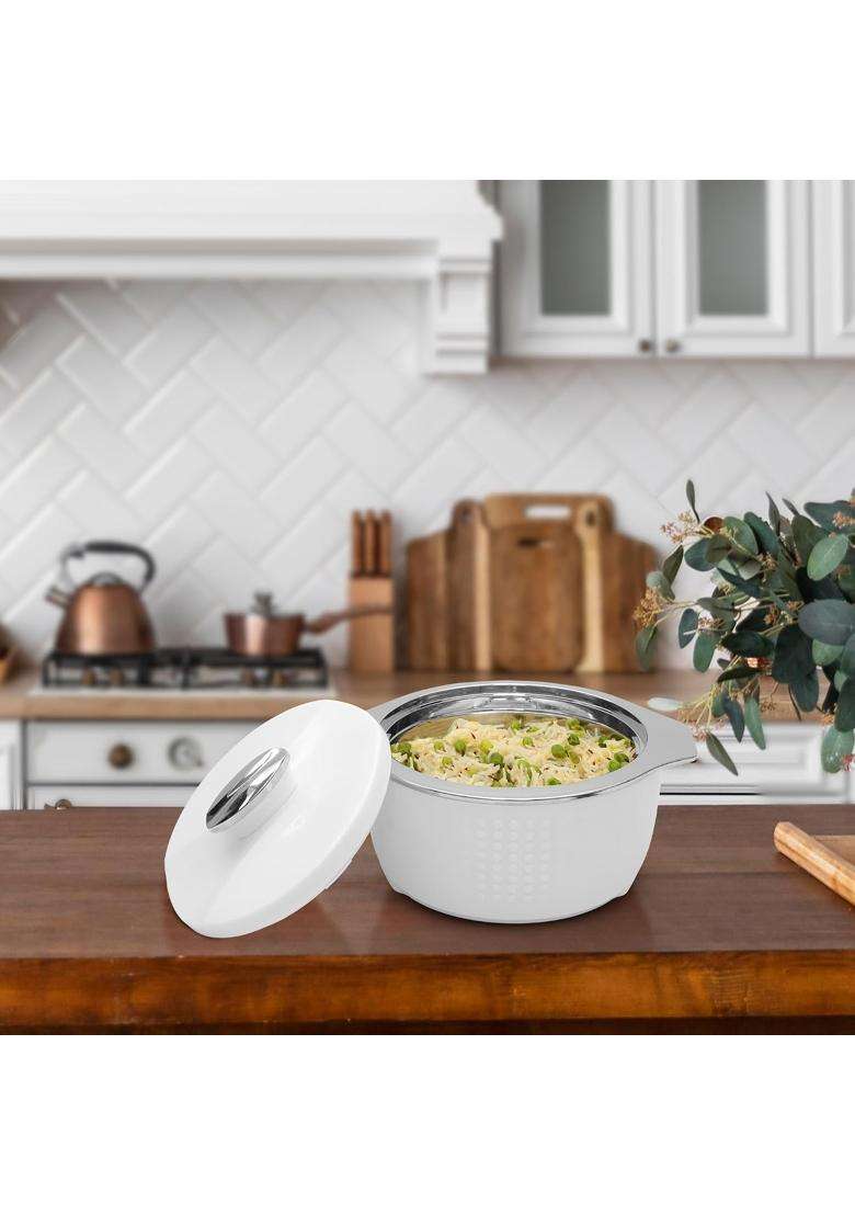 JAYPEE Inner Stainless Steel Casserole Twin | 1000 ml | 33.8 fl oz | 2-Piece Set | BPA Free | Insulated | Food Safe - Indya