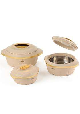 CELLO Stylus Insulated Casserole Hot Pot Box Pcs | 500 ml | 16.9 fl oz | 3-Piece Set