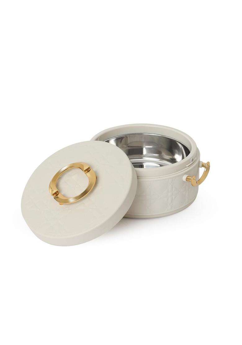 CELLO Ornetto 2000 Insulated Serving Casserole Beige | 2000 ml | 67.6 fl oz | Food Safe - Indya