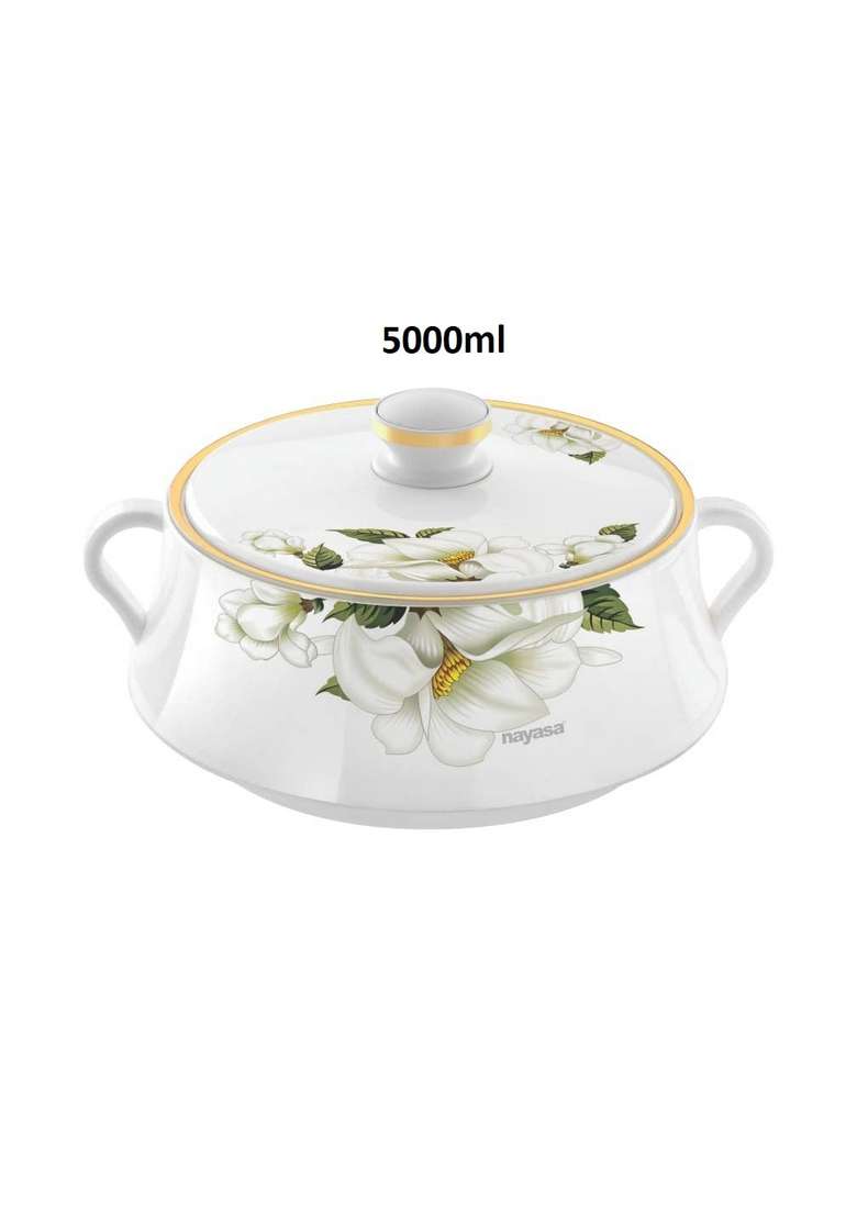 Nayasa Plastic and Stainless Steel Lorenzo Casserole | 5000 ml | 169.1 fl oz - Indya