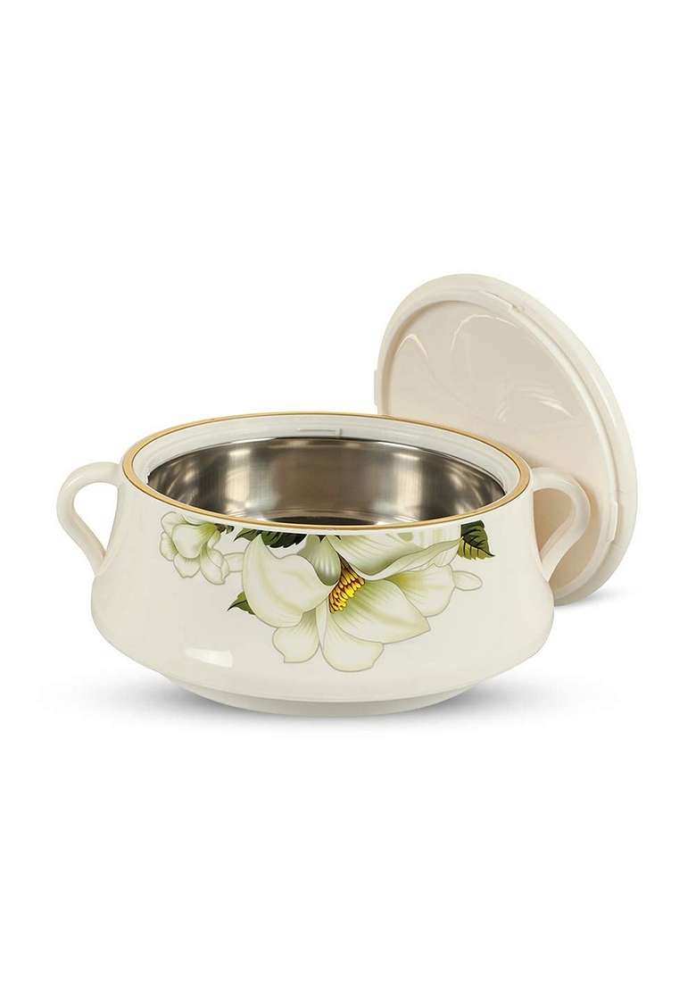Nayasa Plastic and Stainless Steel Lorenzo Casserole | 2500 ml | 84.5 fl oz - Indya