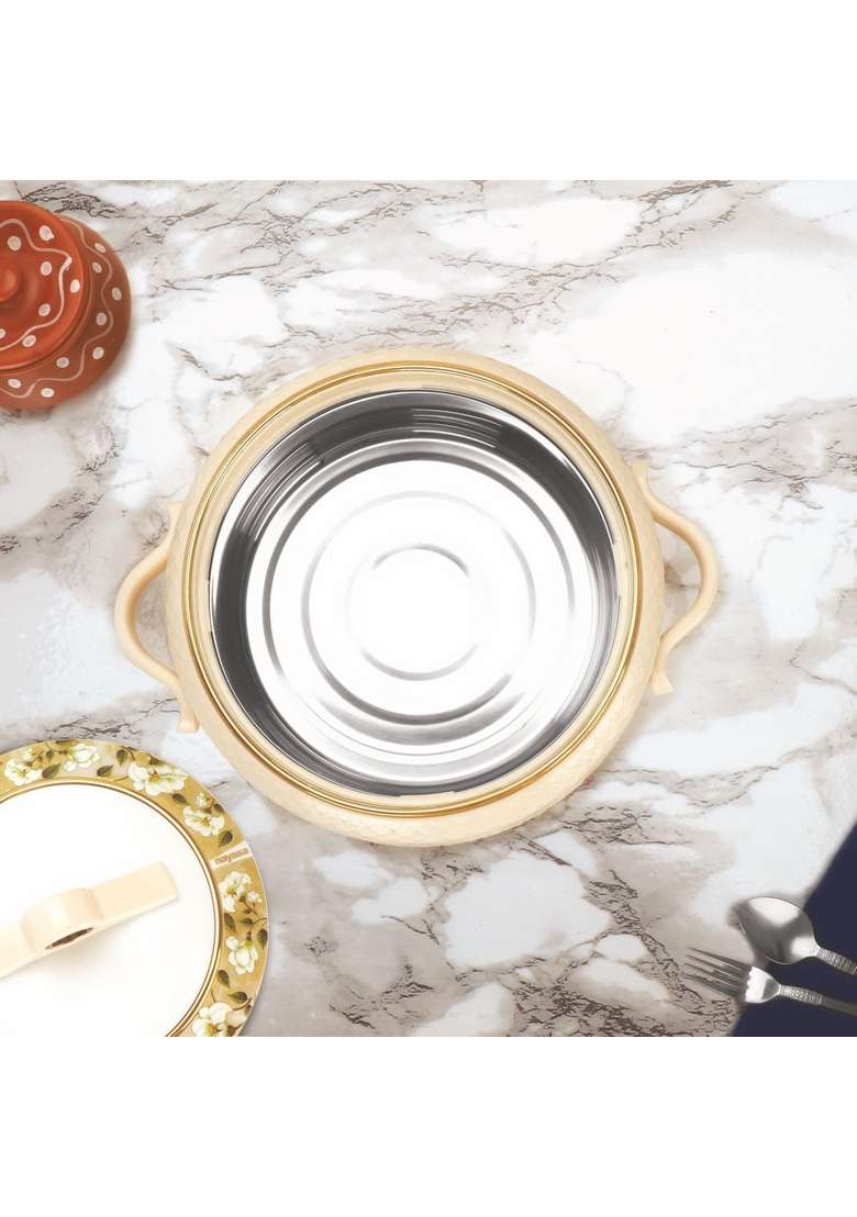 Nayasa Coral Insulated Inner Stainless Steel Casserole | 1000 ml | 33.8 fl oz - Indya