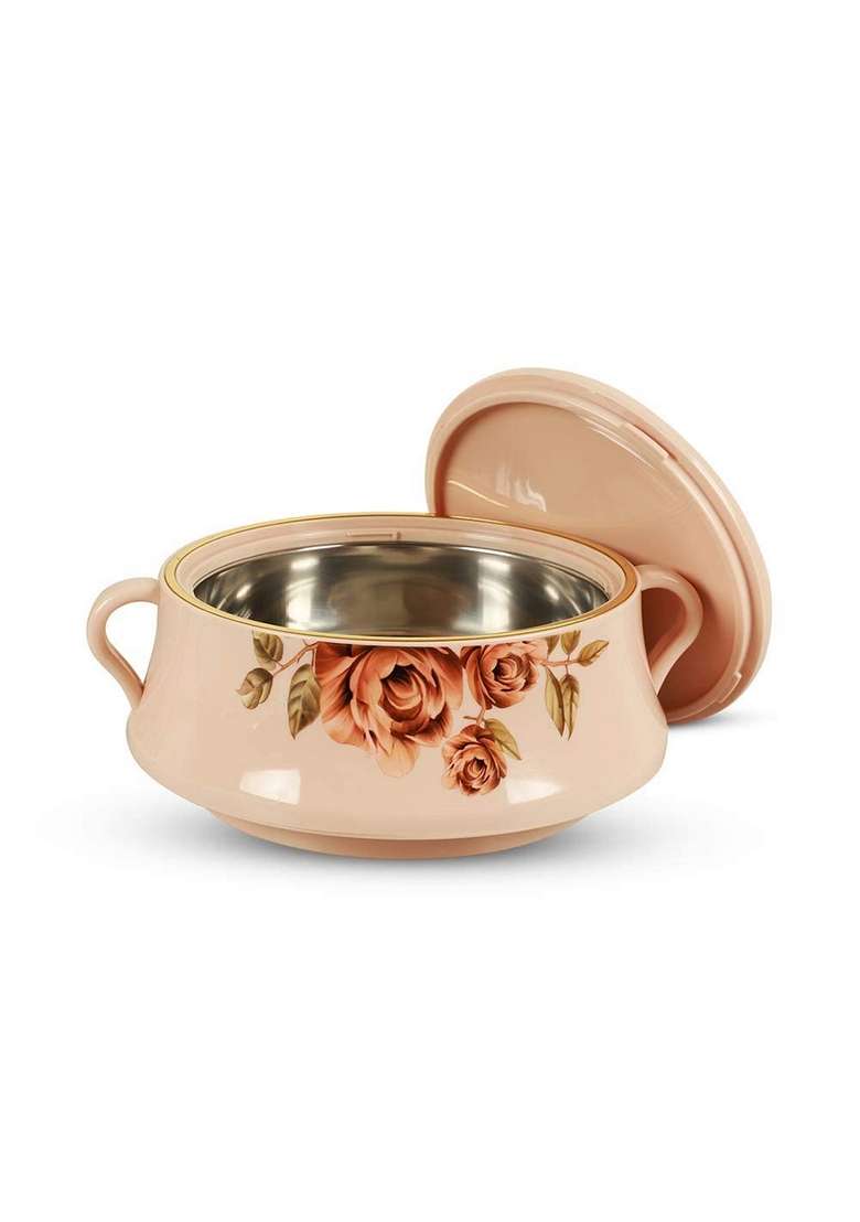 Nayasa Plastic and Stainless Steel Lorenzo Casserole | 1500 ml | 50.7 fl oz - Indya