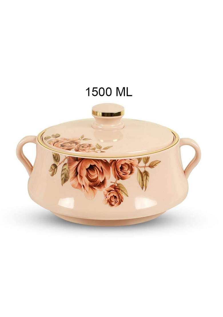 Nayasa Plastic and Stainless Steel Lorenzo Casserole | 1500 ml | 50.7 fl oz - Indya