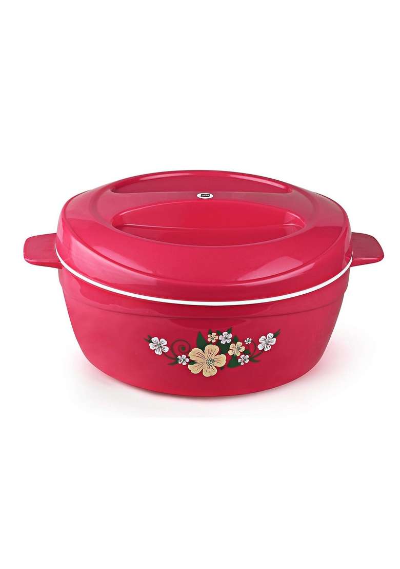 CELLO Roti Plus Insulated Casserole Hot Pot Box Case with Lid Pink | 1500 ml | 50.7 fl oz | BPA Free - Indya