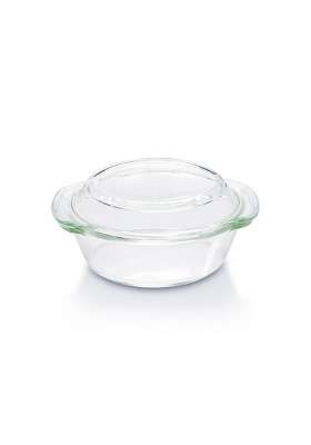 Borosil Glass Casserole Oven and Microwave Safe Serving Bowl with Glass Lid | 1 L | 1.1 Qt
