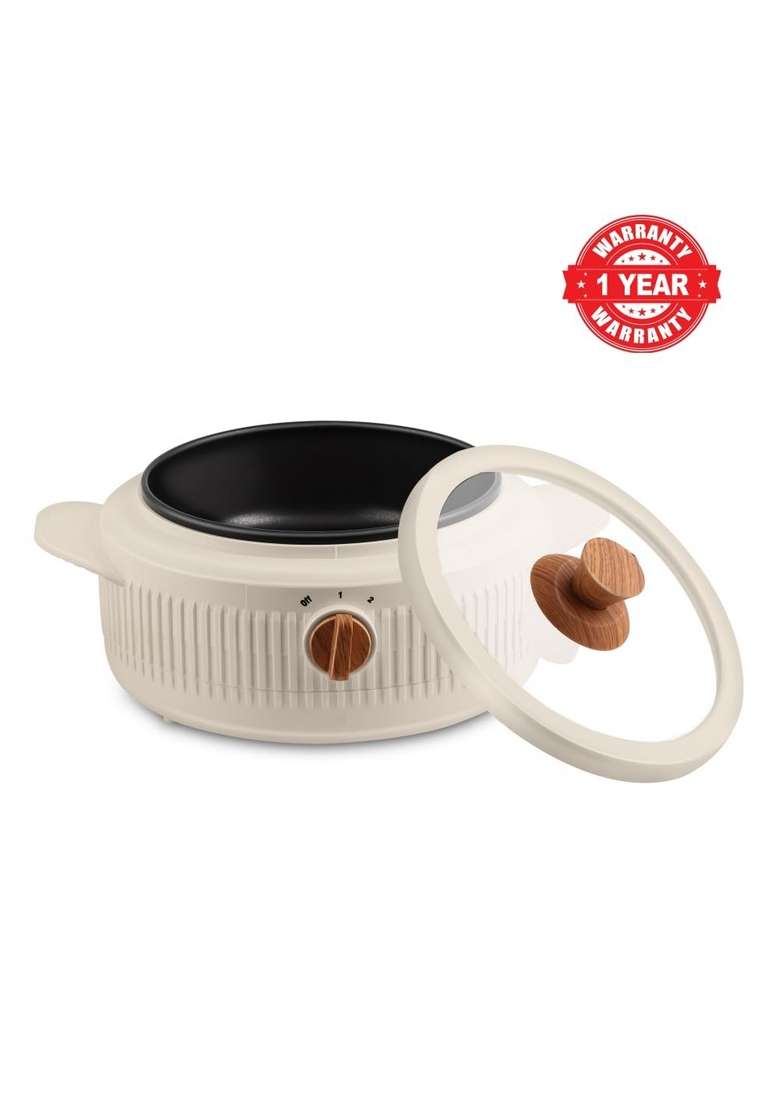 Jaypee Plus Electric CookSmart Casserole with Teflon NonStick Coating Bowl for Reheating | 2000 ml | 67.6 fl oz - Indya