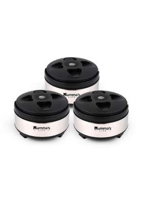 Mumma's LIFE Stainless Steel Thermoware Casserole Set | 1200 ml | 40.6 fl oz | Pack of 3
