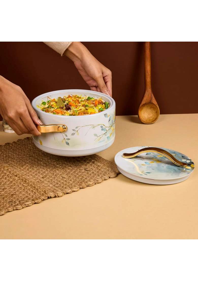 Nayasa Bethany Insulated Inner Stainless Steel Casserole | 1500 ml | 50.7 fl oz | BPA Free | Food Safe - Indya